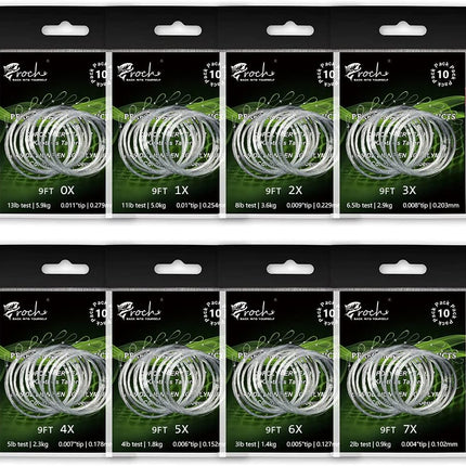 Fly Fishing Tapered Leader with Loop-9ft (10 Pack), 0X - view 5