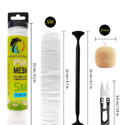 CROCH PVA Mesh 5m 37mm - Wide Dissolving Mesh for Boilies and Pellet Parcels - view 2