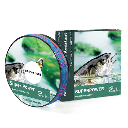 CROCH Fishing Line Braided 300M / 500M / 1000M Strong PE Dynamix line Colourfast 0.1-0.3mm 14-45LB – B08KY743YG