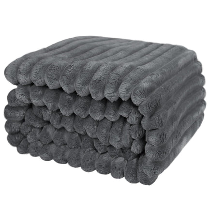 CROCH Flannel Blanket Super Soft Cozy Throw Blanket，Warm Lightweight Plush Fuzzy Cozy Soft Blankets and Throws for Sofa, Chair, Couch, Camping, Travel (Dark Grey 150X200)