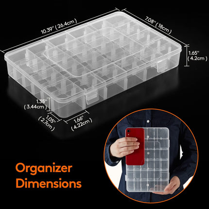 CROCH 36 Grid Tackle Box - Clear Stackable Organiser for Lures Hooks and Beads - view 3