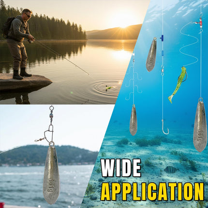 Fishing Weights Carp Bait - Raindrop Streamlined Design - view 4