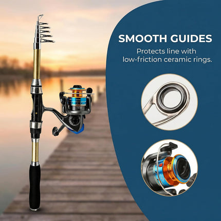 Telescopic Fishing Rod and Reel Combo - view 7