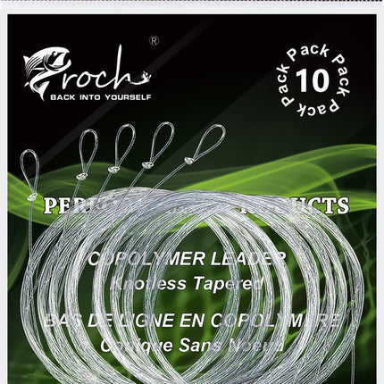 CROCH Croch Fly Fishing Tapered Leader with Loop-9ft (10 Pack), 6X