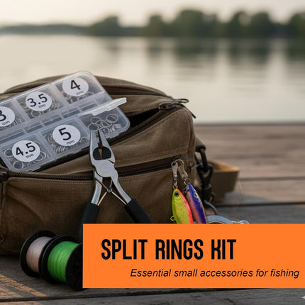Split Ring Stainless Steel Flattened Fishing Lure Rings Heavy Duty - view 6