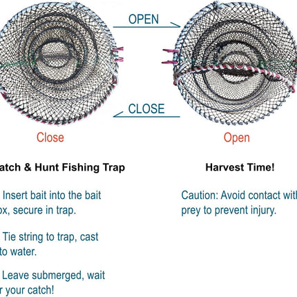 Collapsible Crab Trap - Versatile Fishing Basket for Crab - view 5