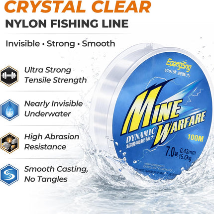 Clear Monofilament Nylon Fishing Line - view 2