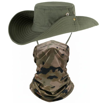 CROCH SEAYO Bucket Hat for Men and Women with Face Cover, Camo Wide Brim Sun Hat for Fishing Hiking Camping and Beach, Soft Cotton Blend Denim Style Outdoor Fisherman Hat, 7 Colours – B0GRLJ6127