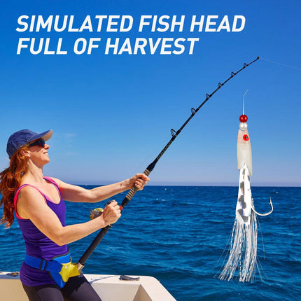 CROCH Luminous Mackerel Feathers 15pc - 3 Packs of Glow Bait Rigs for Pier and Boat - view 4
