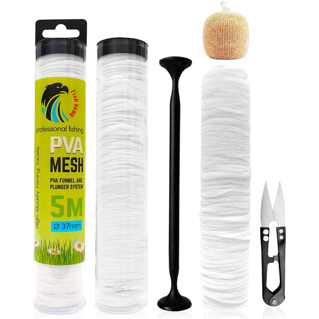 CROCH PVA Mesh 5m 37mm - Wide Dissolving Mesh for Boilies and Pellet Parcels - view 1