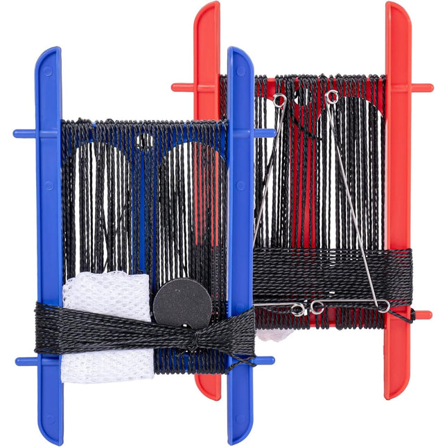 CROCH Crab Hand Line for Crabbing Colorful Frame with 13M Line, Bait Bag, 24g Weight Block, Crab Fishing Line Catch Fish Prawn Crayfish Lobster(Blue   Red)