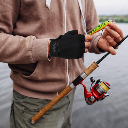 CROCH Fingerless Fishing Gloves - Grip Palm Gloves for Casting Paddling and Handling - view 6