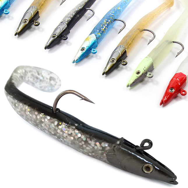 CROCH Jig Head Soft Plastic Fishing Lures with Hook Sinking Swimbaits for Saltwater and Freshwater (Pack of 10)