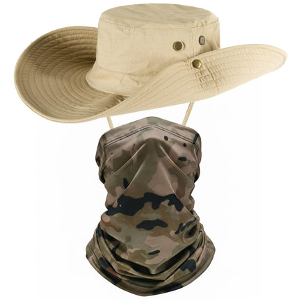 CROCH SEAYO Bucket Hat for Men and Women with Face Cover, Camo Wide Brim Sun Hat for Fishing Hiking Camping and Beach, Soft Cotton Blend Denim Style Outdoor Fisherman Hat, 7 Colours – B0GRLBCKX7