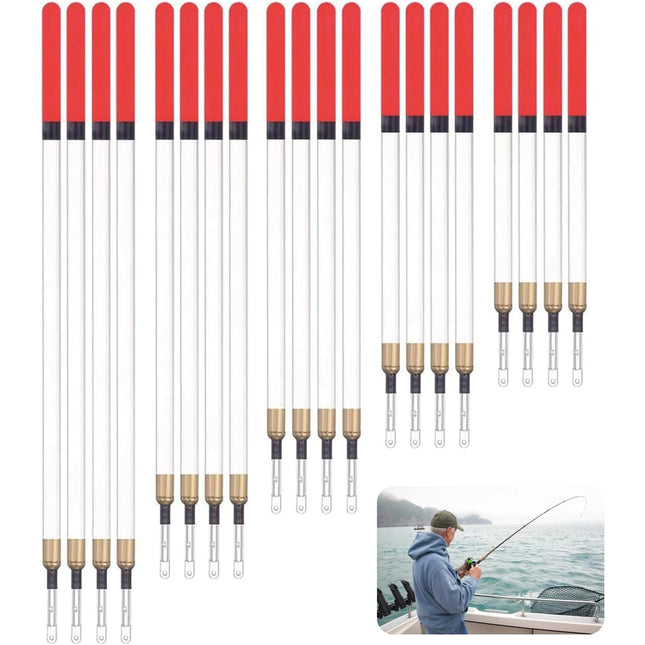 CROCH Waggler Floats 20pc - 5 Sizes Mixed Float Set for Coarse and Estuary Fishing - view 1