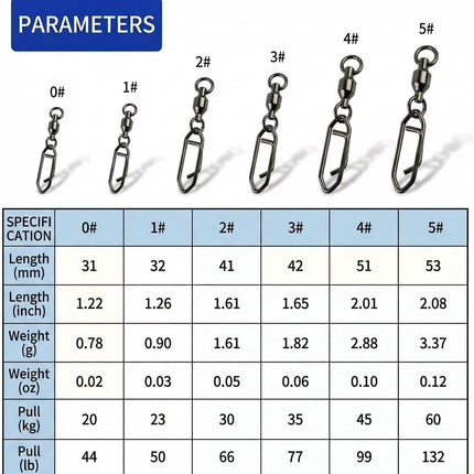 30 Pcs Fishing Speed Clips Quick Change Snap Swivels - Fishing Lure - view 2