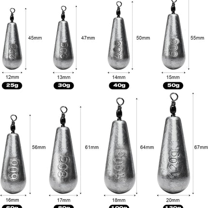 Fishing Weights Sinkers Set Pear-Shaped - view 2
