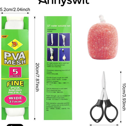 CROCH PVA Mesh Refill 5m with Scissors - Dissolving Mesh in 25mm and 37mm - view 2