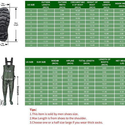 Bootfoot Chest Waders 2-Ply Nylon/PVC Lightweight Fishing & Hunting - view 3