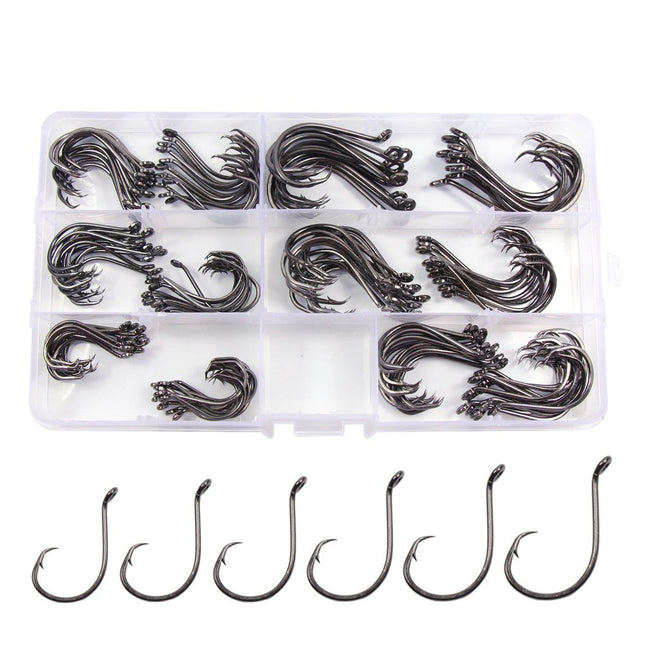 CROCH Octopus Circle Hooks Offset Point, 150 Pack (#1 - 5/0)