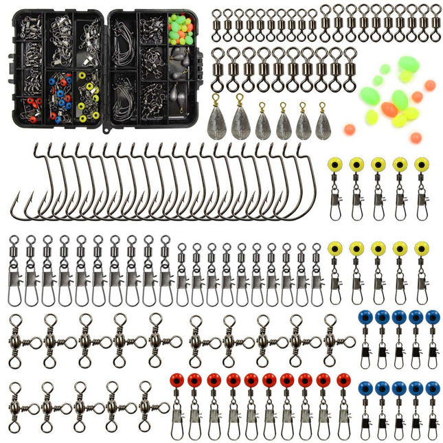 CROCH Fishing Accessories Kit, 160 pcs with Tackle Box