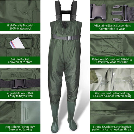 Chest Waders for Children's Waterproof with Rubber Boots - view 3