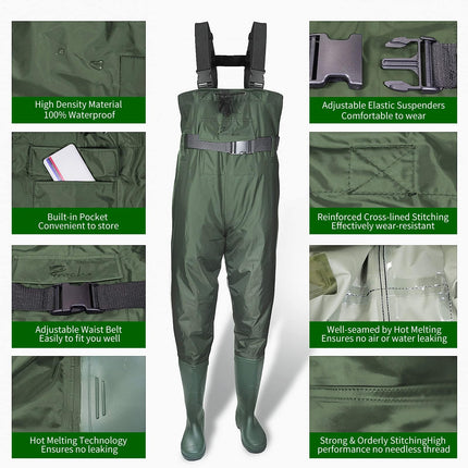Bootfoot Chest Waders 2-Ply Nylon/PVC Lightweight Fishing & Hunting - view 2