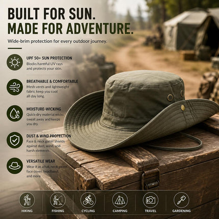 SEAYO Bucket Hat for Men and Women with Face Cover - view 9