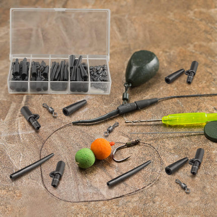 CROCH Lead Clip Kit 60pc - Safety Rig Components with Tail Rubbers and Swivels - view 6