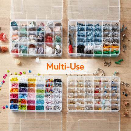 CROCH 36 Grid Tackle Box - Clear Stackable Organiser for Lures Hooks and Beads - view 7