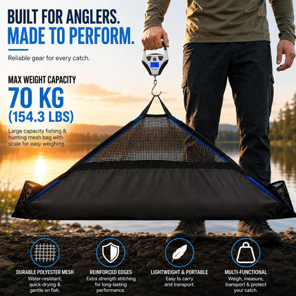 Fish Weighing Bag 4-in-1 Unhooking Mat with Measuring Tape 120x65cm - view 3