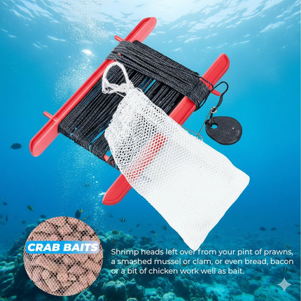 Crab Hand Line for Crabbing Colorful Frame with 13M Line - view 4