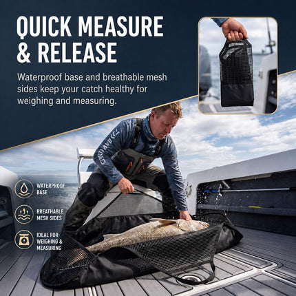 Fish Weighing Bag 4-in-1 Unhooking Mat with Measuring Tape 120x65cm - view 7