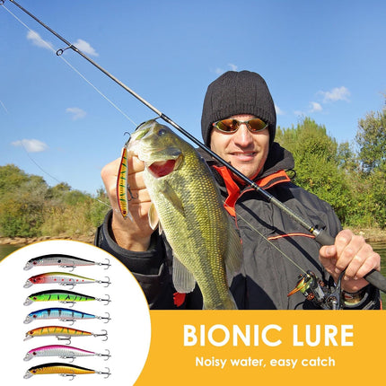 CROCH Sea Minnow Lures 7pc - Sinking Hard Body Baits for Tailor Salmon and Flathead - view 3