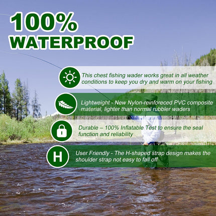 Chest Waders for Children's Waterproof with Rubber Boots - view 6