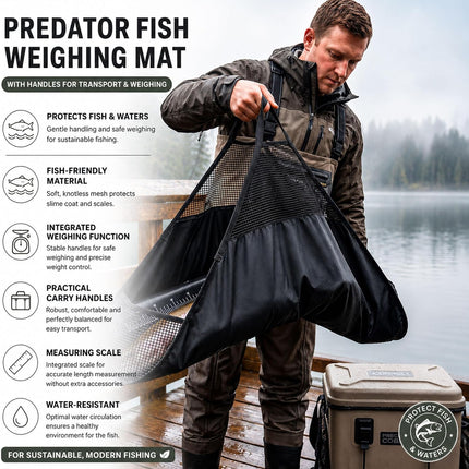 Fish Weighing Bag 4-in-1 Unhooking Mat with Measuring Tape 120x65cm - view 4