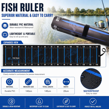Fish Measuring Ruler – Extra-Large 140 cm × 25 cm - view 2