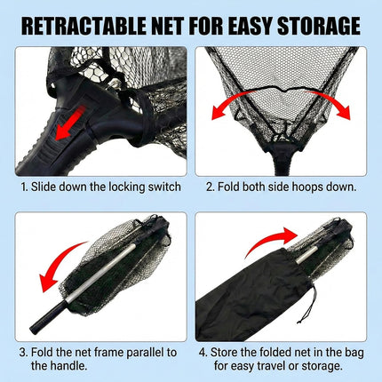 Foldable Fishing Landing Net with Telescopic Handle - view 8