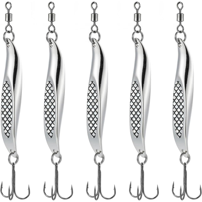 CROCH Metal Casting Jigs 5pc - Wedge Profile Spoon Lures for Tailor Salmon and Kingfish - view 1
