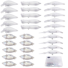 30 pcs Blank Fishing Lure with Tackle Box - CROCH fishing tackle Australia