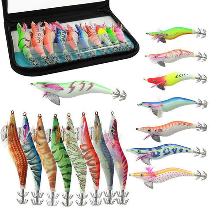 18 pcs Luminous Squid Jigs