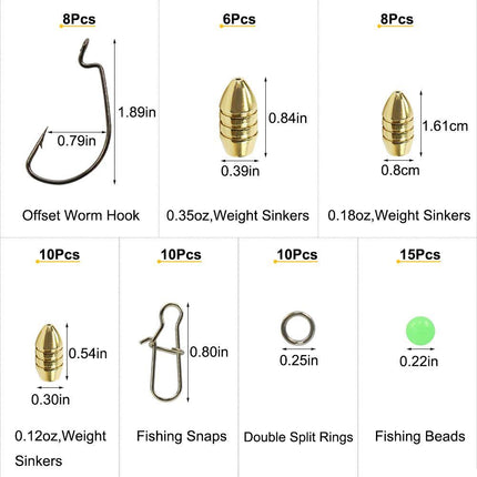 fishing sinker sizes and weights