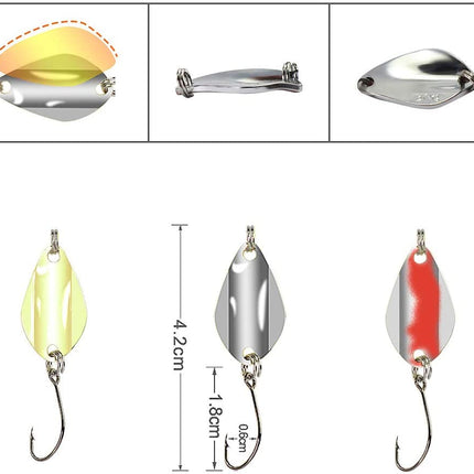12 pcs Fishing Lure Set Metal Baits with Tackle Box