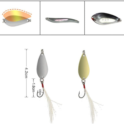 12 pcs Fishing Lure Set Metal Baits with Tackle Box