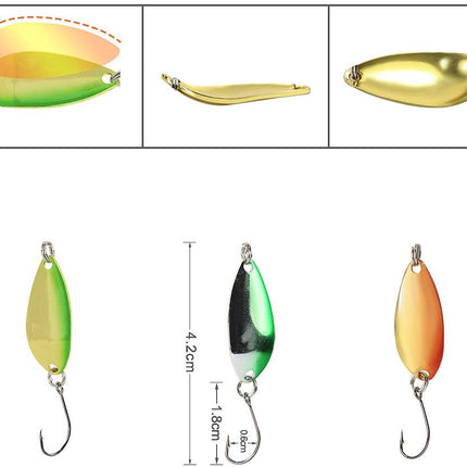 12 pcs Fishing Lure Set Metal Baits with Tackle Box