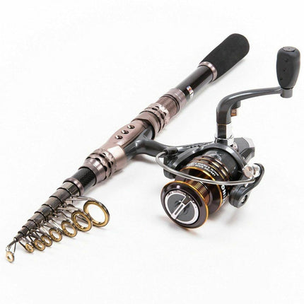 2.1M Telescopic Fishing Rod Reel Combo Kit - CROCH AU