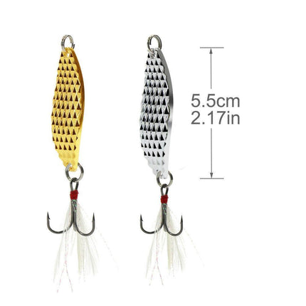 the length of fishing spoons