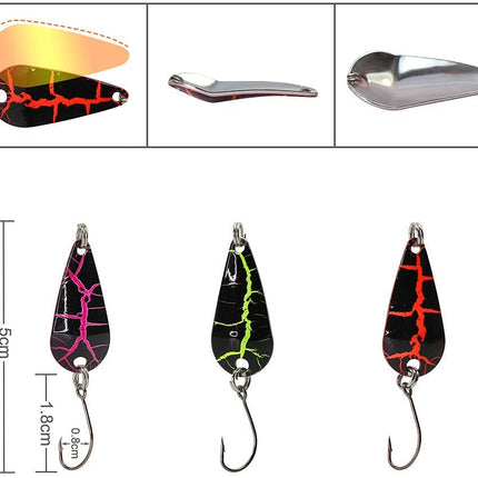 12 pcs Fishing Lure Set Metal Baits with Tackle Box