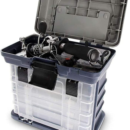 Caja de aparejos de pesca de 4 capas