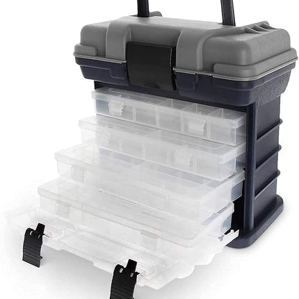 Caja de aparejos de pesca de 4 capas